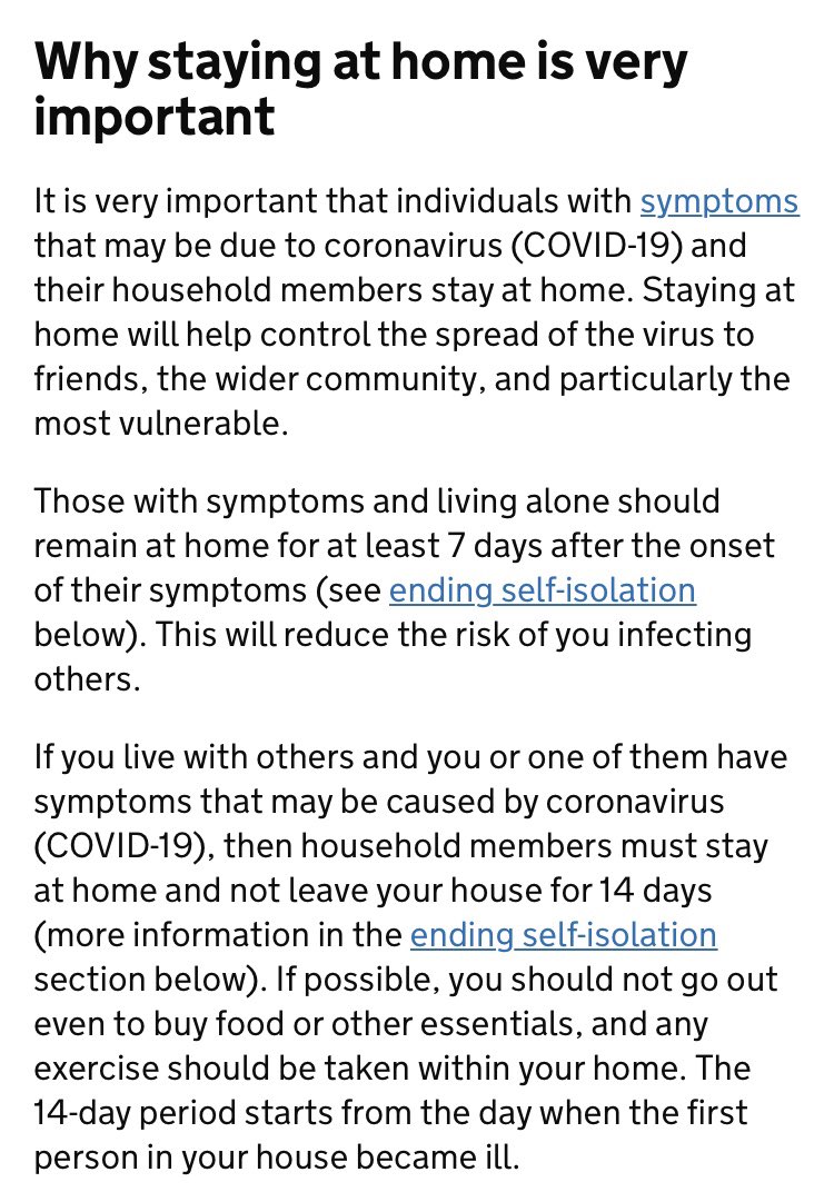The guidance continues “Staying at home will help control the spread of the virus to friends, the wider community, and particularly the most vulnerable.” The guidance accepts this may be “difficult and frustrating” and offers tips on how to cope.