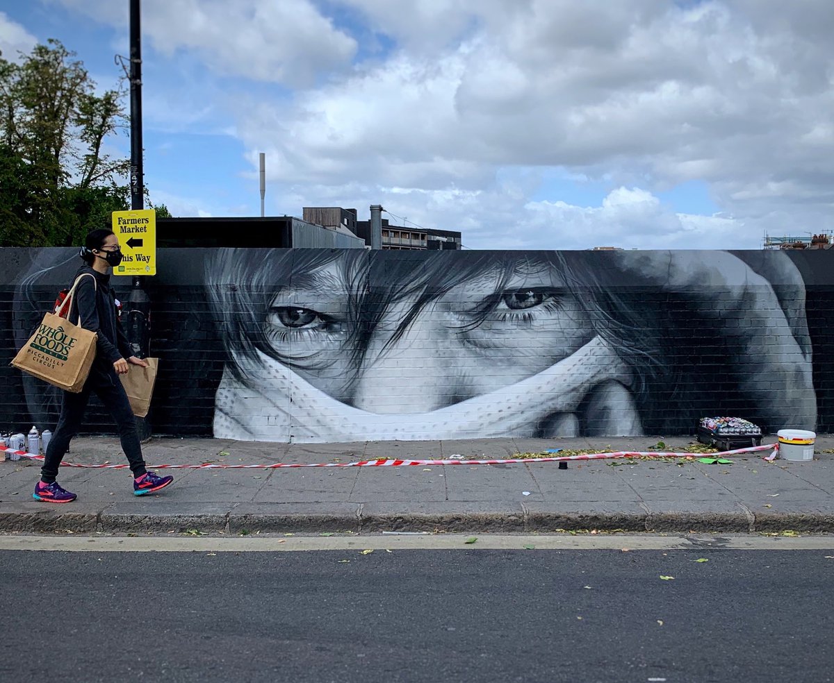 zabouartist's tweet photo. 😷 WIP 😷 🇬🇧: Portrait of Amy in progress, reflecting our times...

🇫🇷: Fresque en cours: le portrait d’Amy, un reflet de notre actualité... https://t.co/T0u9eVqqLr