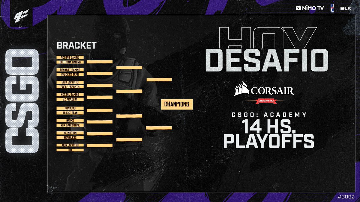 9zTeam's tweet photo. ¡DESAFÍO CORSAIR!
Hoy es día de playoffs para nuestra Academia que arrancará 14:00hs 🇦🇷 contra #MortalGaming por el Desafío Corsair.
Todavía no tenemos una transmisión confirmada y actualizaremos por este medio.
¡Vamos chicos!
#TodoVioleta #NimoTV https://t.co/ywLccnH8uX