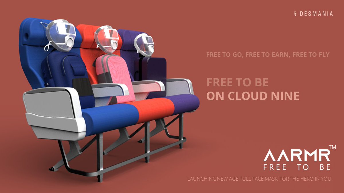 desmaniadesign's tweet photo. Distancing 30,000ft above the ground. AARMR + little personal precaution = protection. New ways, new normals!
#Vocalforlocal #madeinindia #covid19prevention #onlinedeliveries #designagainstthevirus #socialdistancing #vandebharathmission #airline #cabincrew #civilaviation https://t.co/8FHV4s8UsL