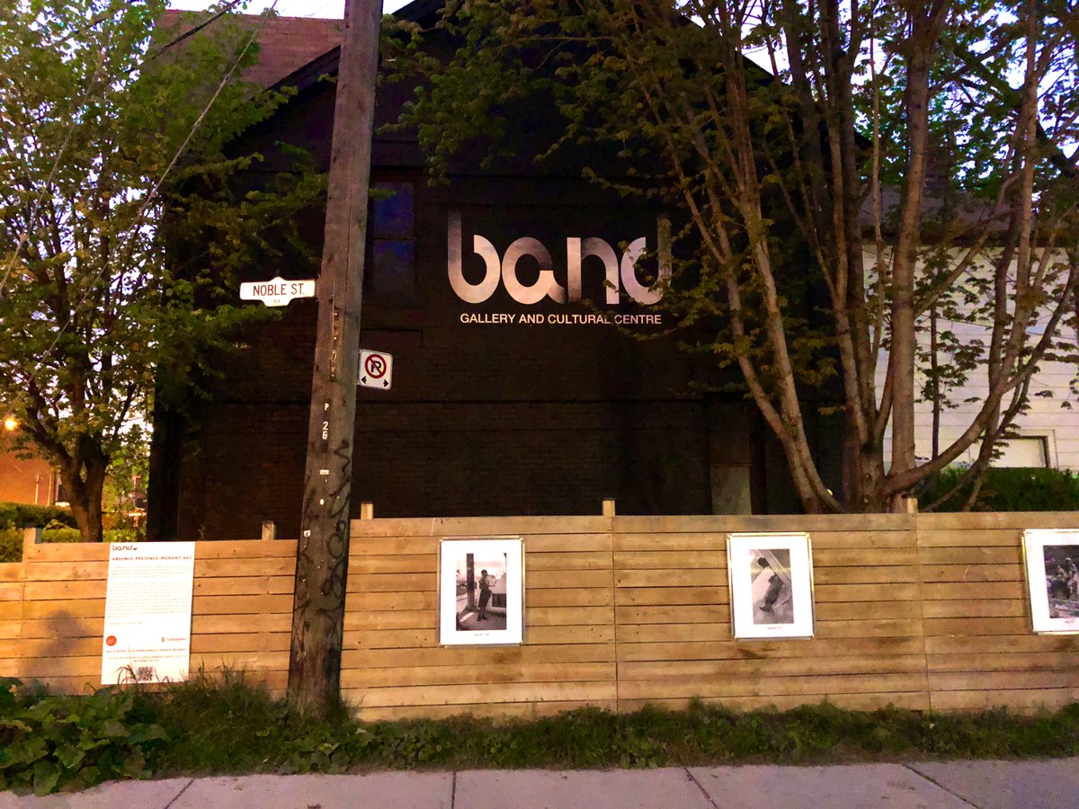 The  @ContactPhoto fest went online but 3 of 150 exhibitions managed to be installed before lockdown. Here’s work by Christina Leslie exploring her Jamaican-Canadian heritage at  @blackartndialog Gallery in Parkdale last eve. Sidewalk viewing. More may be installed over time. – at  BAND Gallery