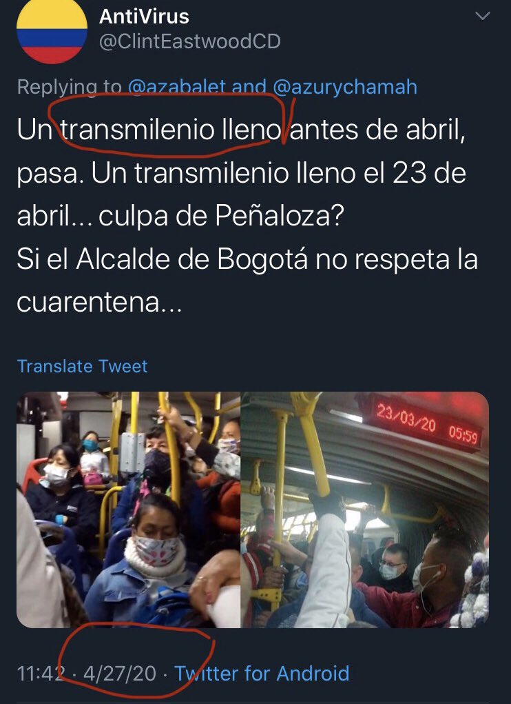 JAJAJAJA Peru21 puso en PORTADA HOY una foto DEL TRANSMILENIO DE BOGOTÁ DE HACE UN MES y la hizo pasar como DEL METROPOLITANO AYER jajaksjsjsksbs miren las fechas