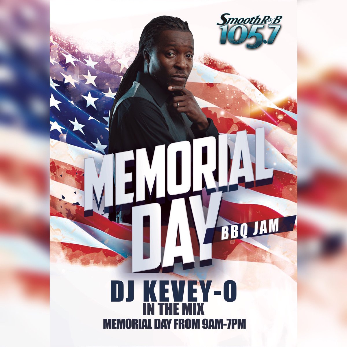 krnb1057's tweet photo. It’s Memorial Weekend so you know @djkeveyo got you covered MONDAY from 9am - 7pm ! #livelifesmooth https://t.co/XZE7Gc7YQR