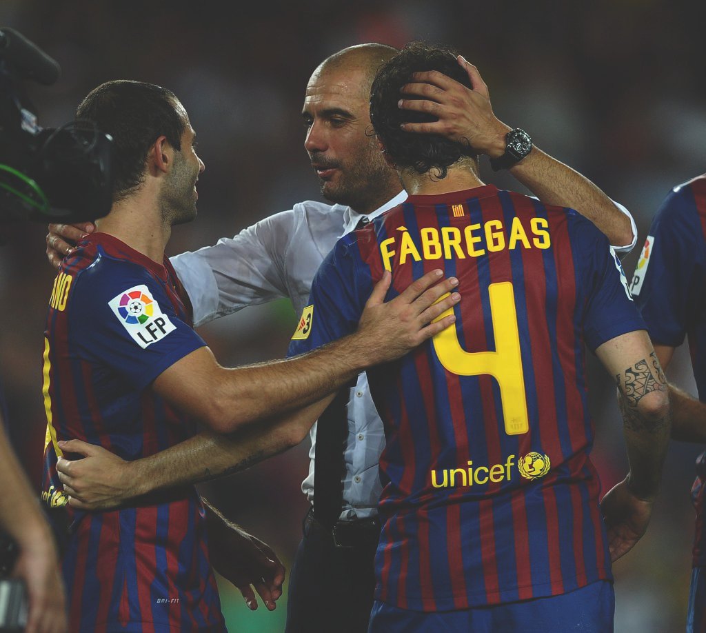 Cesc Fàbregas: "Pep’s main point is move the ball fast and have the right movement at the right time to find the right space. What I like about him is that he could change tactics three times in one game. This is sensational." [locker room, FIVE yt]