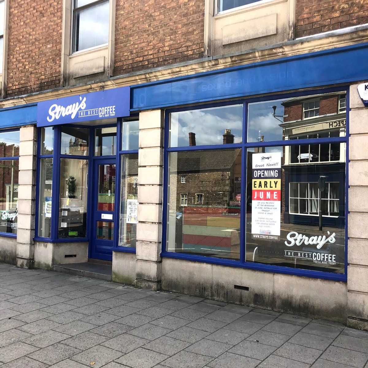 strayscoffee's tweet photo. So, we've got the safety tape and facemasks sorted. Gloves are on the way, ready for our re-opening next week. Dates and times to be confirmed - watch this space! #reopening #coffee #independentcoffeeshops #shoplocal #strayscoffee #backtobusiness https://t.co/weO31hsQNP
