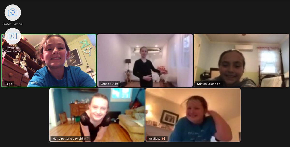 LeggzLtd's tweet image. Happy Saturday!
Leggz dancers are such good friends and miss each other.  Solution? Have a zoom dance party to keep in touch!  9 year old Paige arranged a zoom dance party  with some of her Leggz friends - Analiese, Kate, Grace and Olivia! 
#wedanceatleggz 
#quarantineanddance