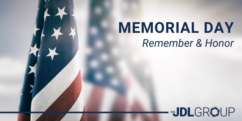 Please join us as we pause to remember and honor the brave men and women who made the ultimate sacrifice while serving our great country. From all of us at The JDL Group, we wish you a safe and happy Memorial Day weekend. 🇺🇸   #MemorialDay2020 #MemorialDayWeekend