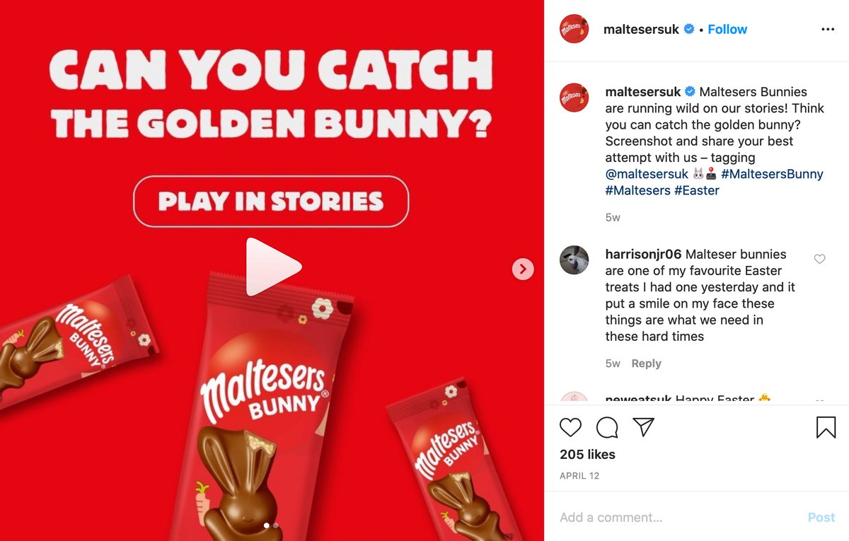 10. Advertising as usualMost subtle but underhand is brands simply continuing to advertise junk as if blissfully unaware of the severe public health crisis. Loathe to give up months of marketing, Maltesers continued to advertise their golden bunny competition through lockdown.