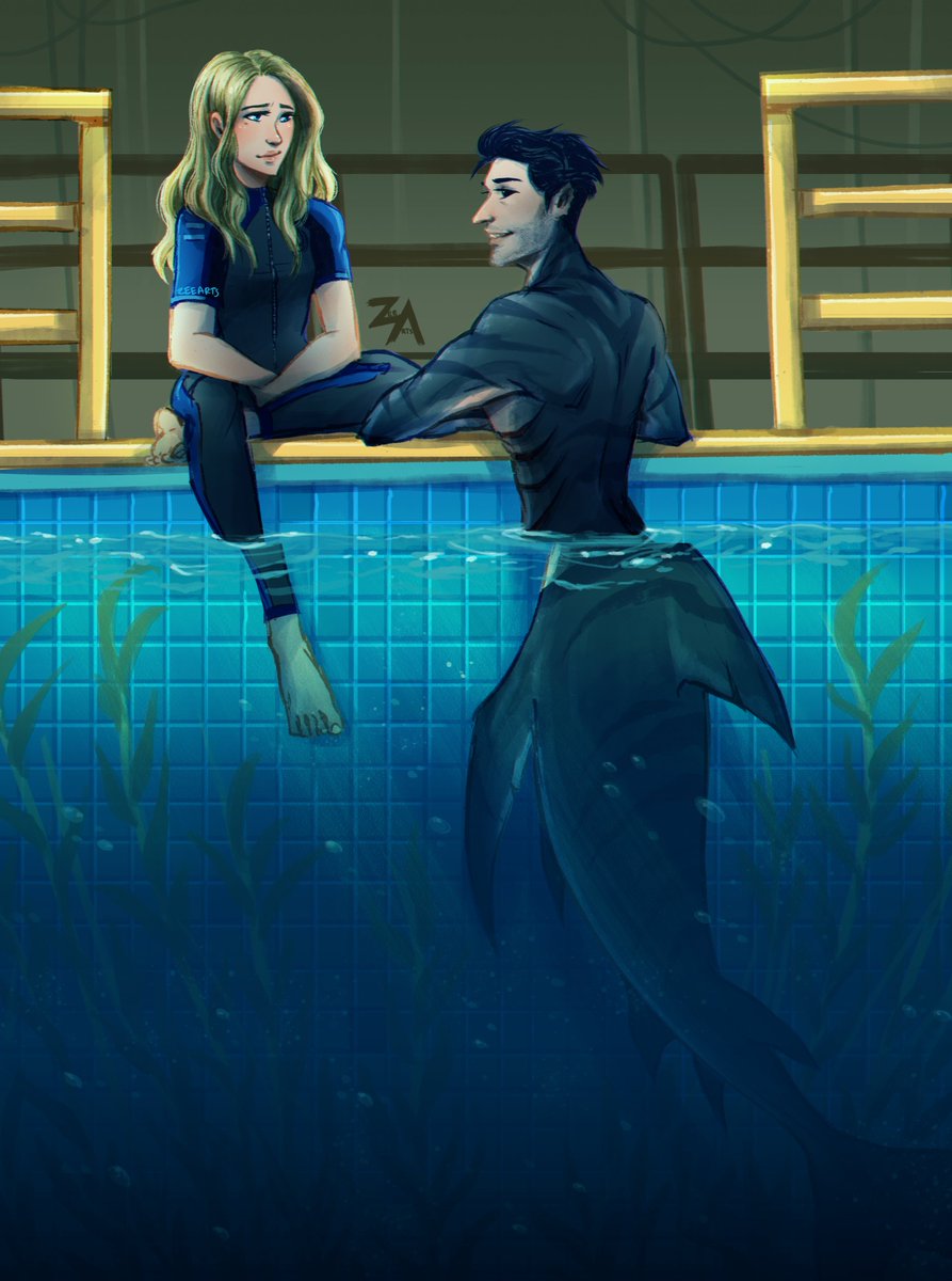 thinking about Brokenjaw's Aquatic fic. Second contribution for #MerMay #deckerstar