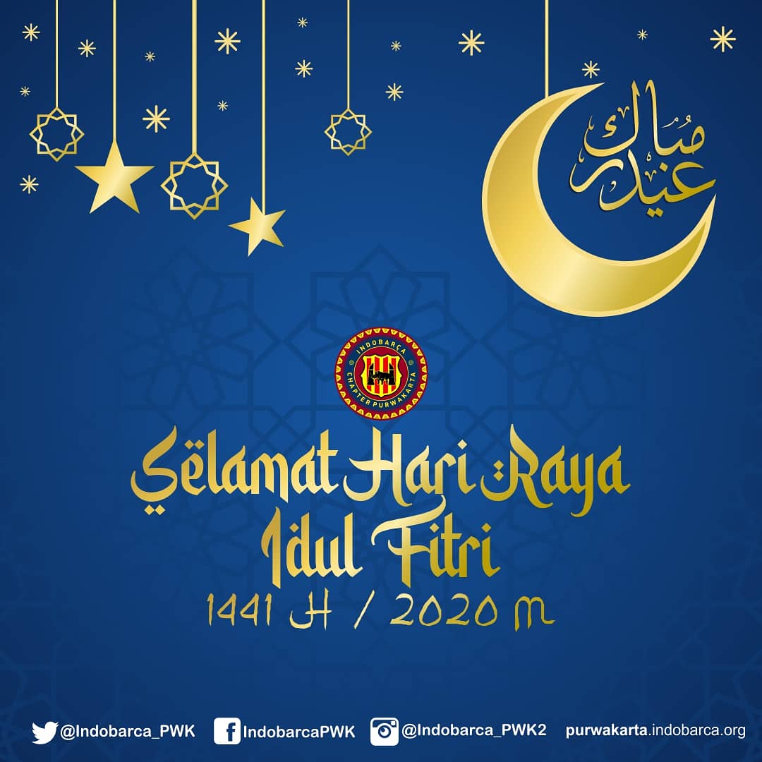Taqaballahu minna wa minkum, shiyamana wa shiyamakum.

Indobarca Chapter Purwakarta mengucapkan selamat Hari Raya Idul Fitri 1441 H / 2020.

Mohon maaf lahir dan bathin