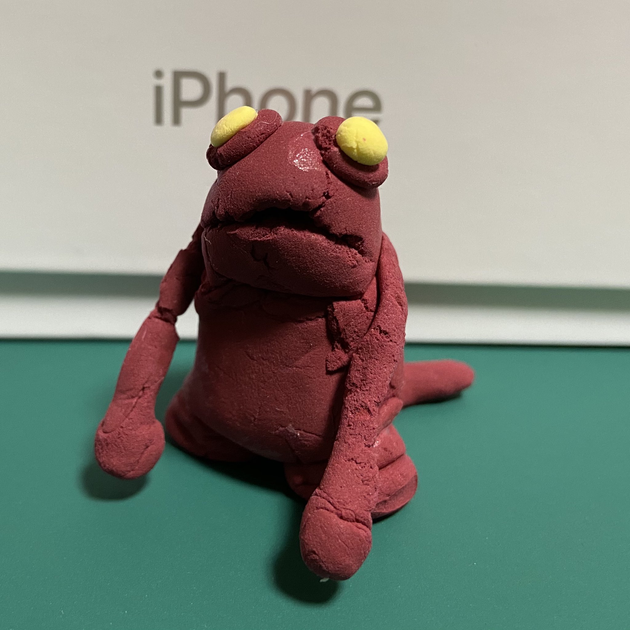 O Xrhsths すぎもと こねる Sto Twitter 第11作 のび太がひみつ道具 動物粘土 で作った地底人 色合いはアニメ参考 粘土細工 ハンドメイド ドラえもん
