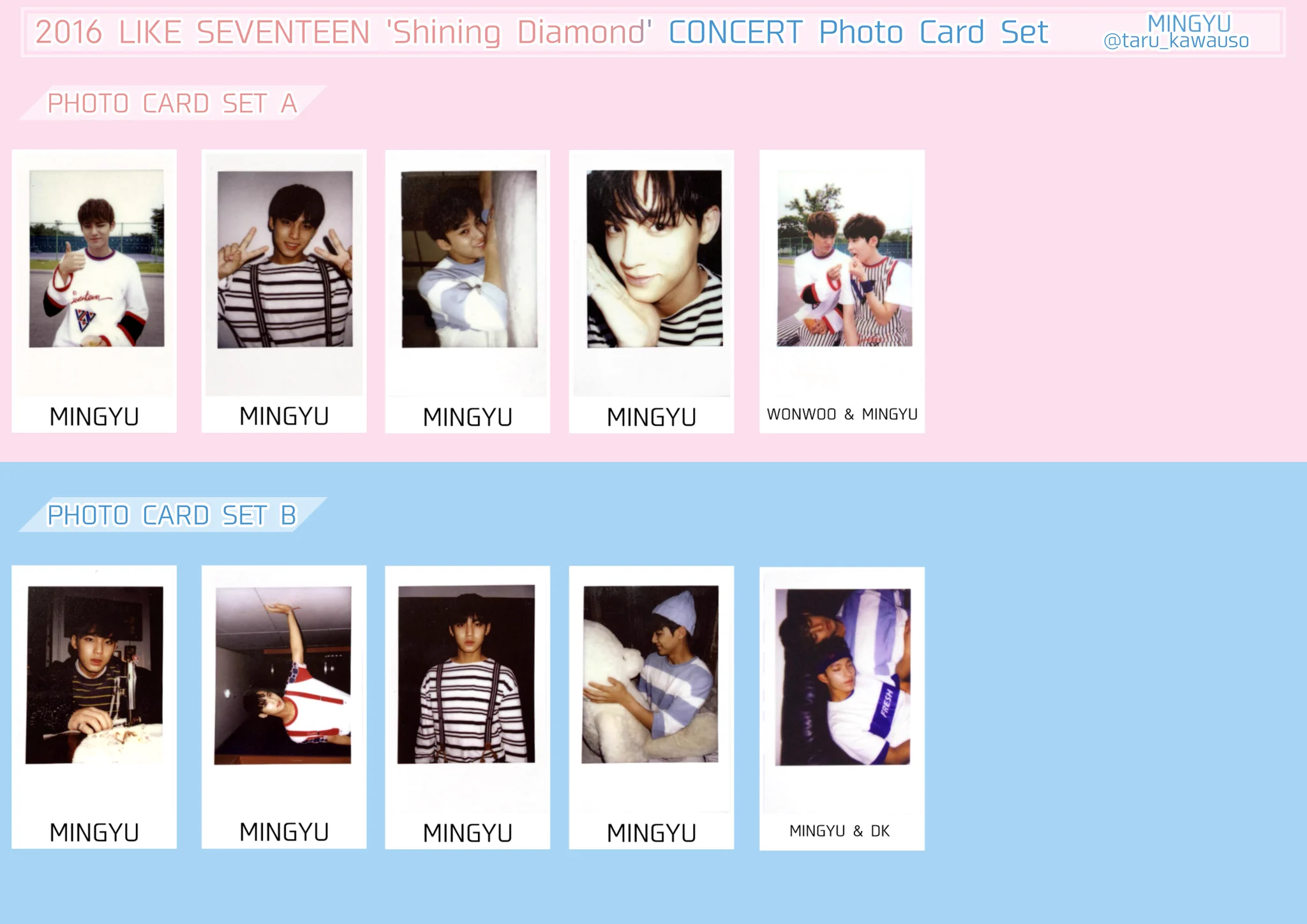 SEVENTEEN セブチ ウジ shining diamond トレカ チェキ たる*一覧 on X: 