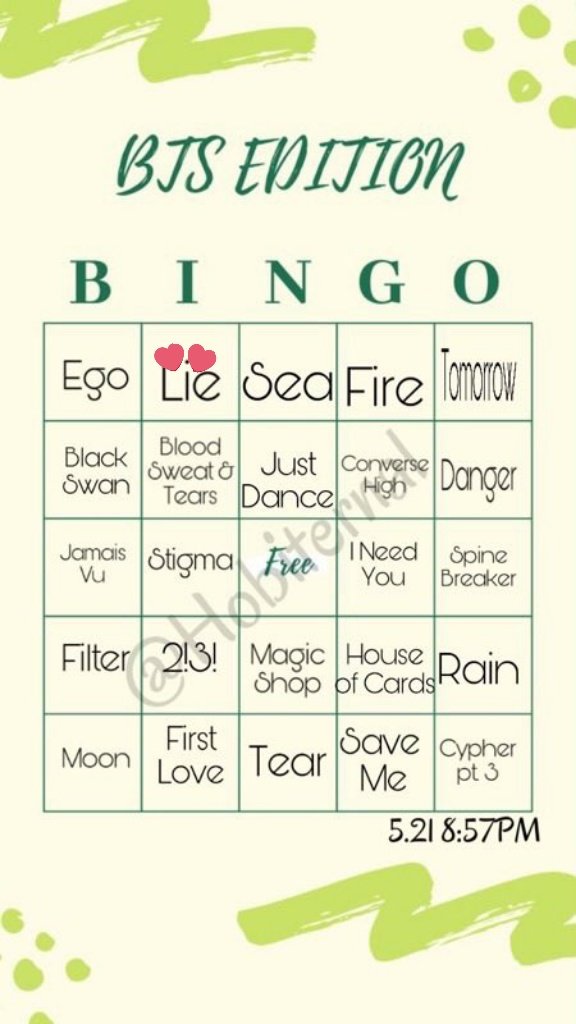  #bangbangtanbingo