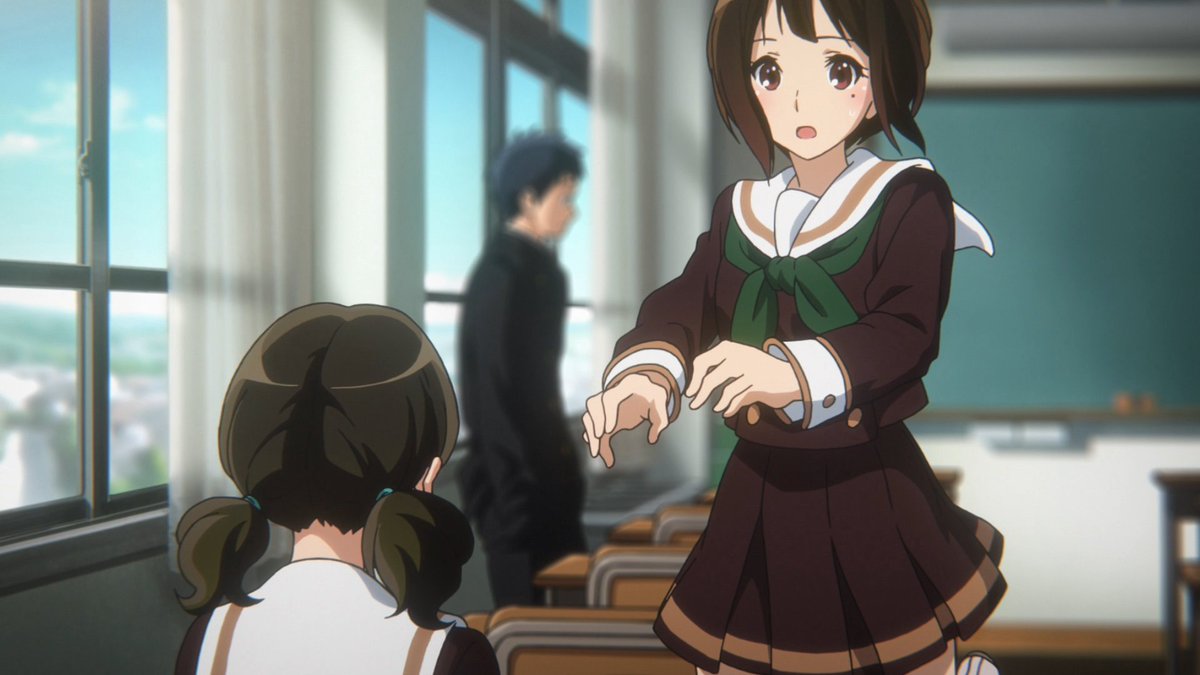 香 織 お気に入りの走るシーンを挙げてみましょ ユーフォシリーズの中で一番走るのは恐らく葉月ちゃんかな 他にも久美子 奏 みぞれ 優子 秀一他が走るシーンがありますが 香織もあすかが絡むと走ります あすか