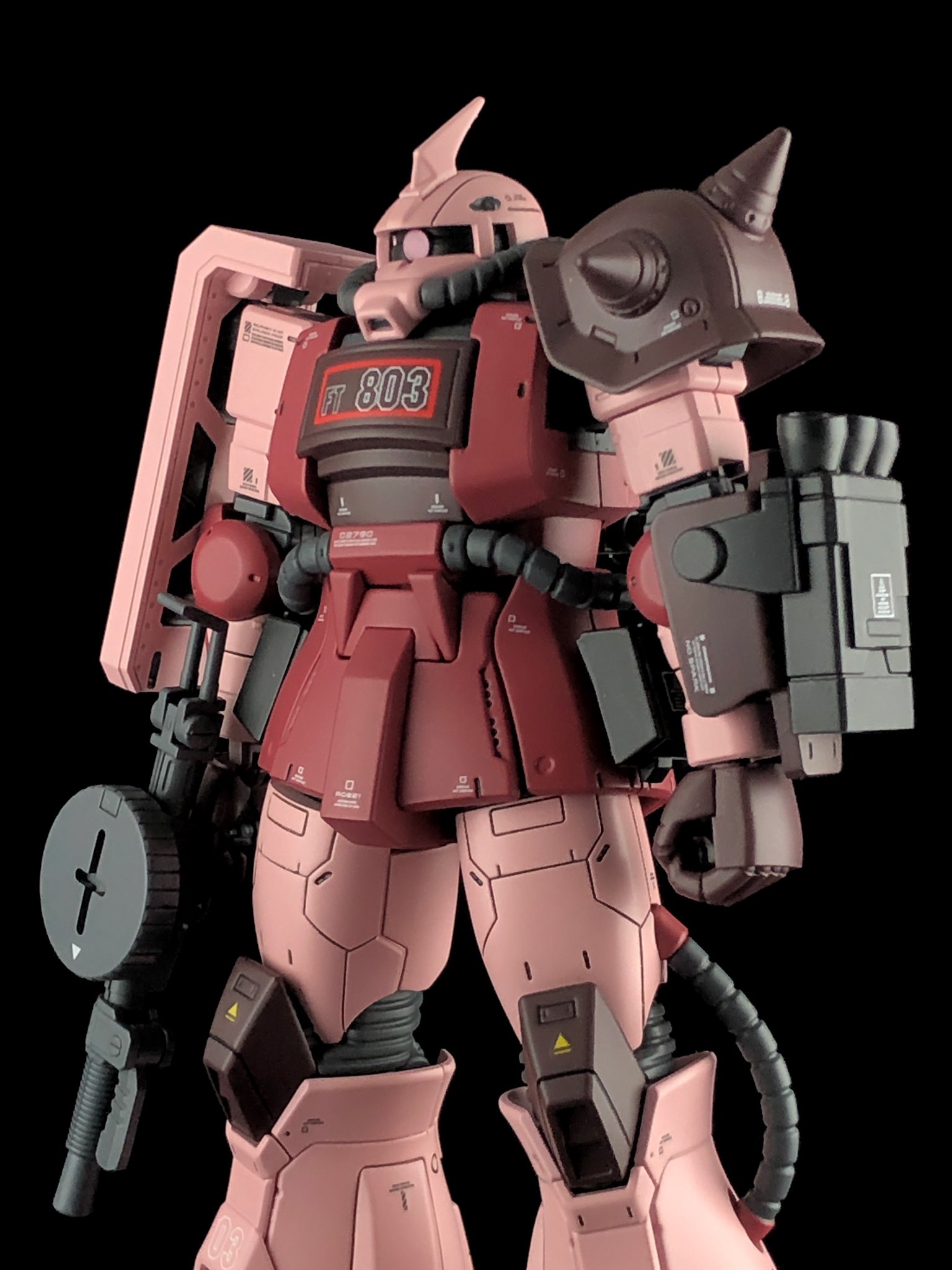 HG ザク・デザートタイプ ピンクパンサー隊機 塗装 完成品 雪丸* on X: 