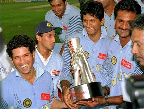 1998: Coca-cola Champions TrophyIndia's fifth title of 1998.Tendulkar smashed hundred in 4 finals. Scored 1894 runs with 9 centuries at 65.31 with strike rate of 102.15.A record still stays with the master.