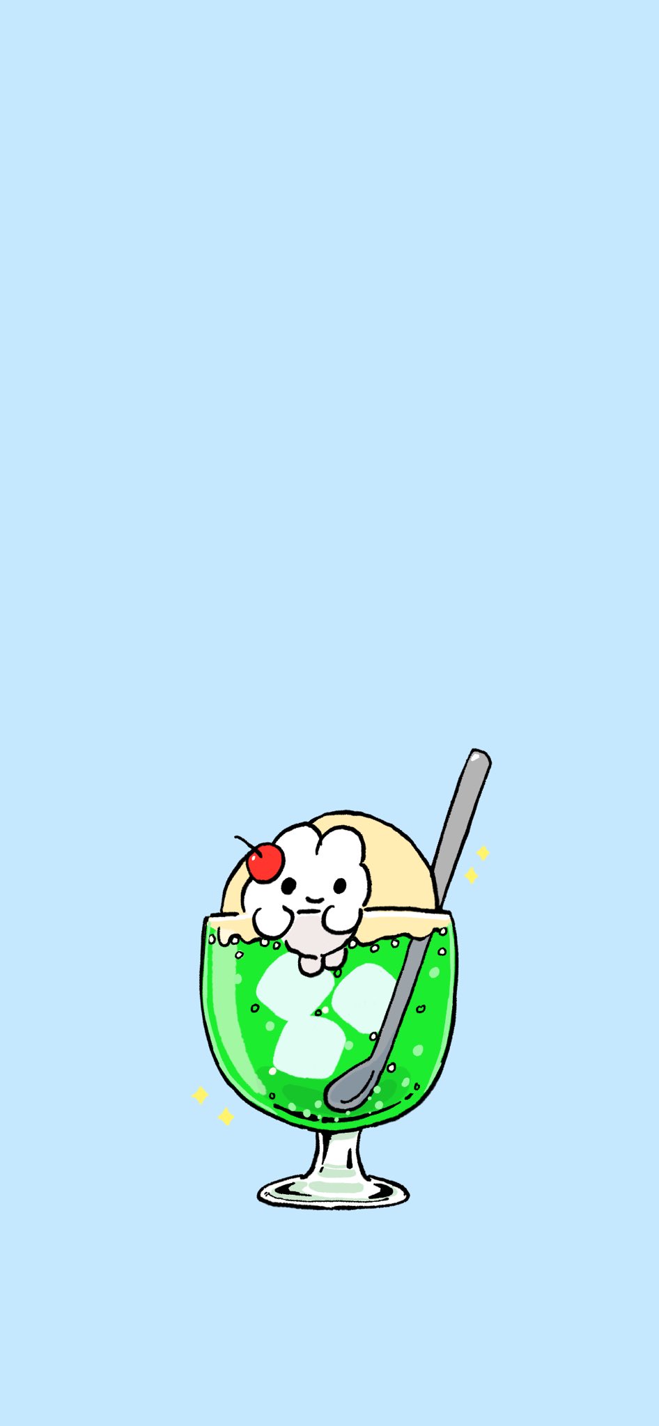 やさうさちゃん クリームソーダの待ち受け T Co Ybkqfmvllj Twitter