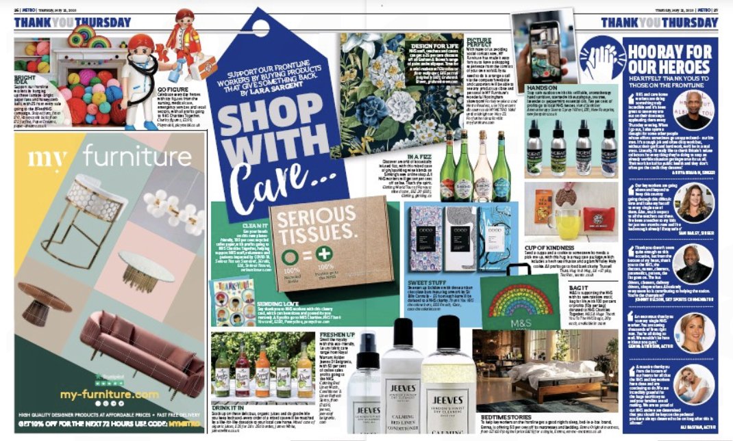 We would like to say a massive thank you at Lara Sargent at The Metro for this lovely bit of coverage!

<a href="/LaraSargent1/">Lara Sargent</a> encourages us to spend money on products that are supporting our front line workers by giving something back. newfootprint.co.uk/shop/?swoof=1&…
