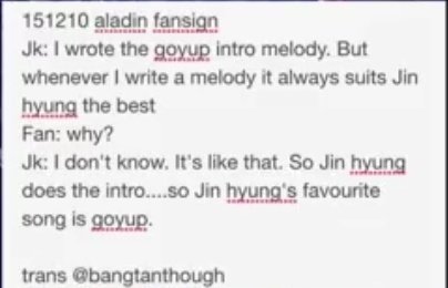 He said all the melody he wrote suits Seokjin, please... :(