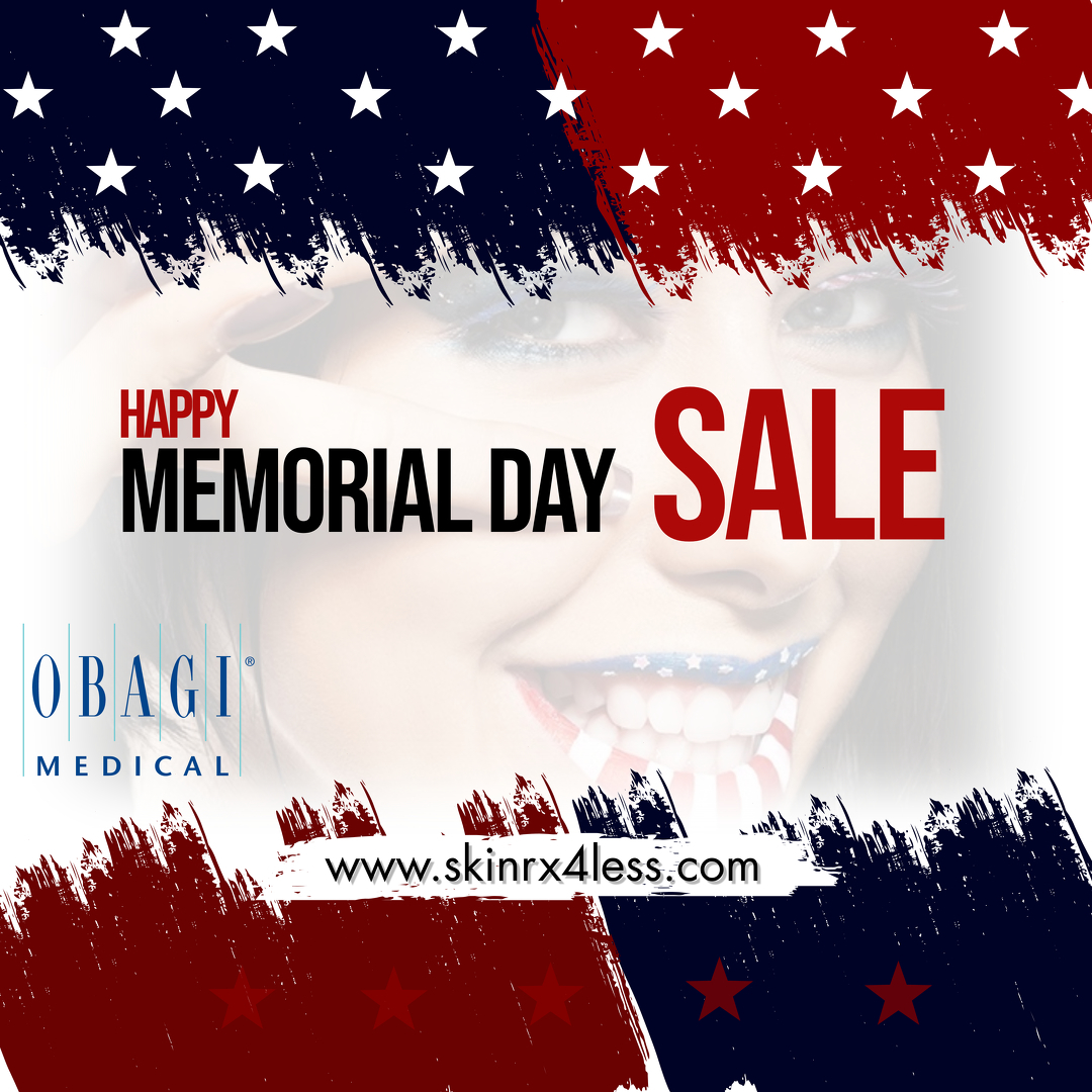 SkinRx4Less's tweet photo. Happy Memorial Day from #obagi and https://t.co/VowaA06p9Y. Thank you for your service. All of our Obagi products are on sale - 5/23 - 5/25. User coupon code: memorial20 at checkout. #memorialdaysale #memorialdayweekend #love https://t.co/BtuG79I1FL