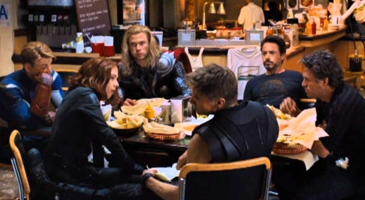 2. What Our  #Avengers are eating in this scene? #TheMarvelQuiz  #WeAreMarvel
