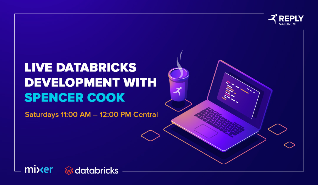 Valorem's tweet photo. Start your Saturday off with some learning! #VDUG Host, Valorem Data Scientist and @databricks Champion, Spencer Cook is going live on @WatchMixer in two hours! Tune in: https://t.co/YekoXW5C8m
#DataLakehouse #databricks https://t.co/1N8UA3CdlZ