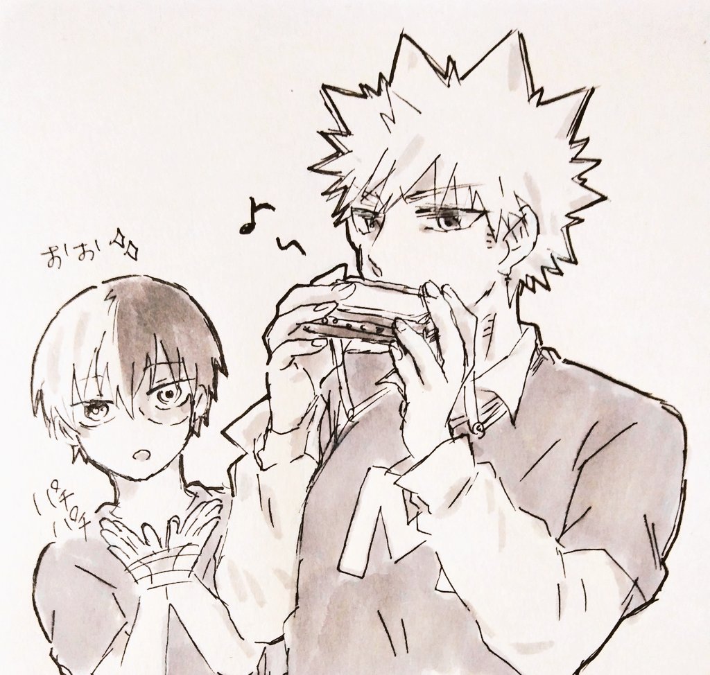 #爆轟版深夜の真剣60分一本勝負

お題:楽器

今回は一時間以内で描けました!でも絡みは全然無いです()
?は何でも上手に弾けそうだし?は人並みに下手な気がする、楽器は適当です、心の目で修正してください 