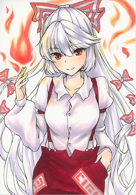 #深夜の真剣お絵描き60分一本勝負 +5分
#藤原妹紅
もこたん!! 