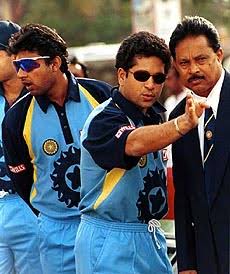 1999: Aiwa triangular series in Sri Lanka.India won just one game in the tournament, it was the last league game of the series (against Sri Lanka). They also played tri-series in Singapore in same jersey (lost the finals against West Indies).