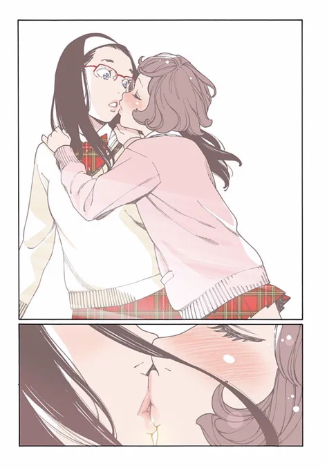後半が先輩の唇を奪う4ページ

#キスの日 