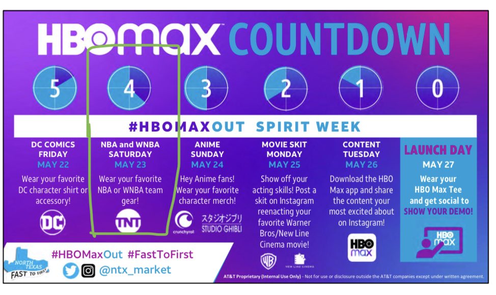 NTX_Market's tweet photo. 4 more days! Show your #HBOMaxOut spirit with your favorite NBA or WNBA team gear ⛹🏽⛹️♀️⛹🏾♀️⛹️🏀 #MFFL #FastToFirst https://t.co/hUIRHpiOQZ