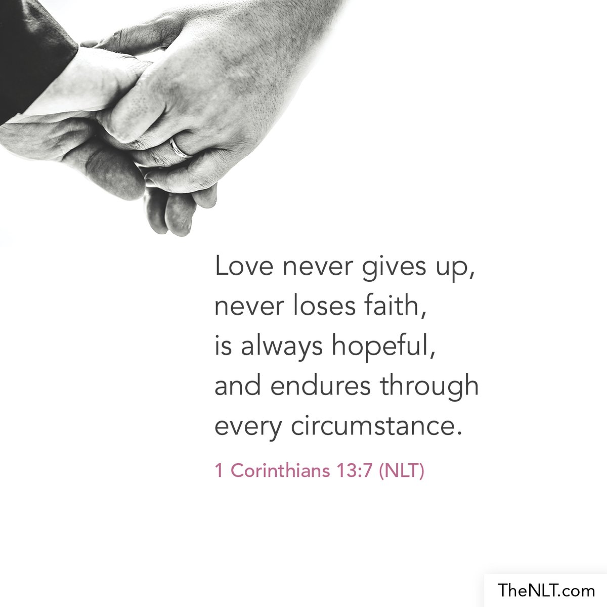 Love Quotes - Love never gives up, never loses faith, is