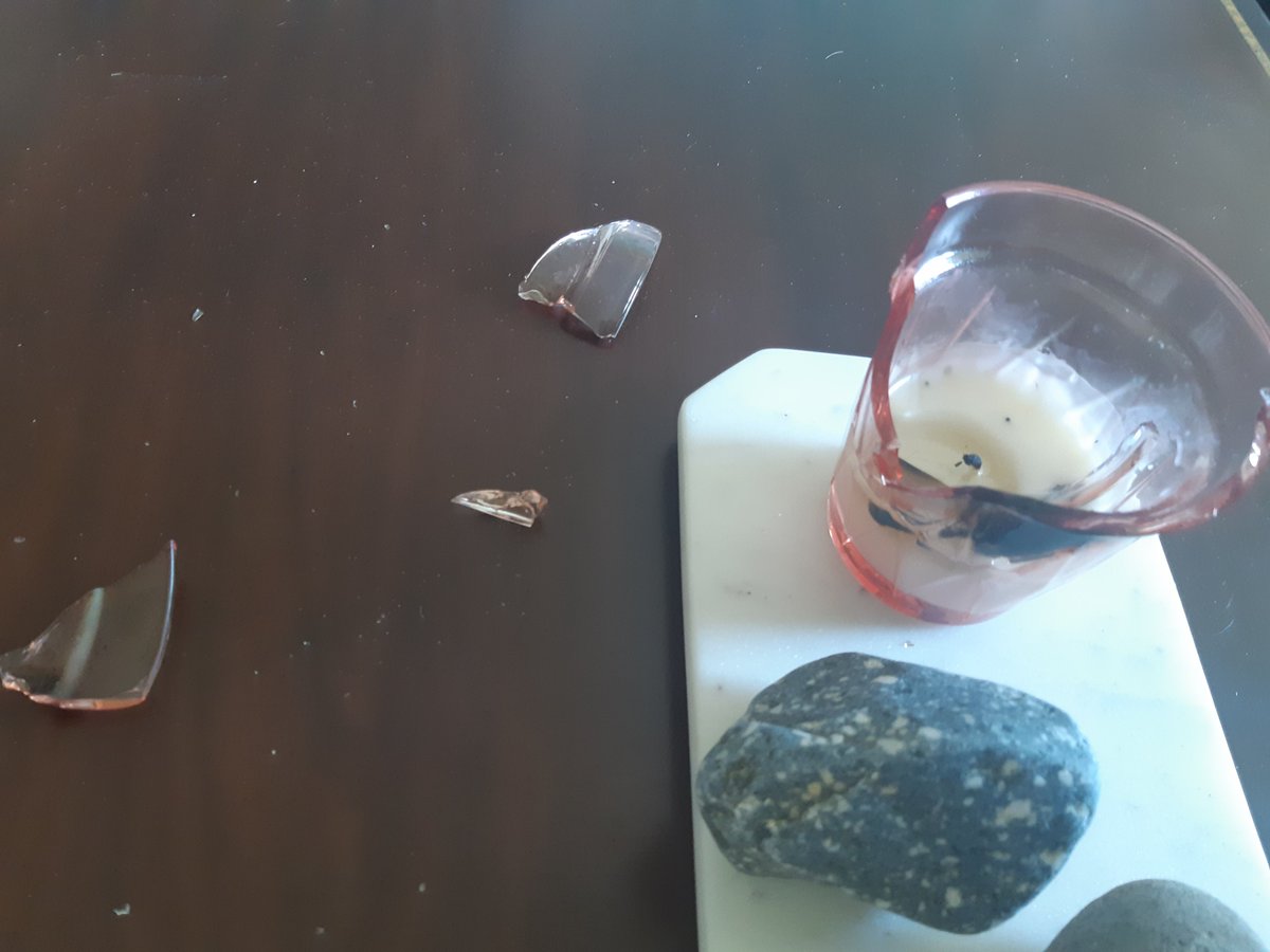 gisellebm's tweet photo. @IKEACanada cheap products did it again...the glass is too weak that the heat of the candle broke the glass! #dobetter https://t.co/ZPeRrDQvCh