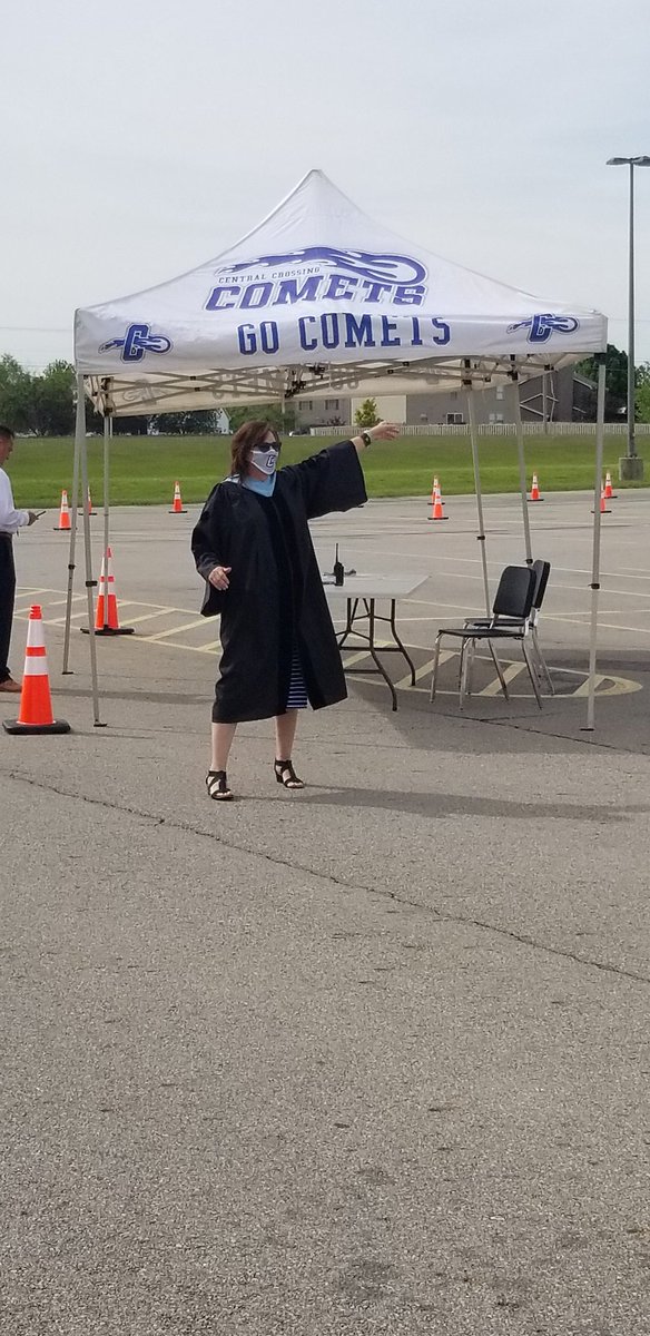 cchs_compendium's tweet photo. Dr. Burke at her final CCHS graduation. #thankyou #tenyears #cometforlife ☄💙☄💙 https://t.co/WmGyxrfOGG