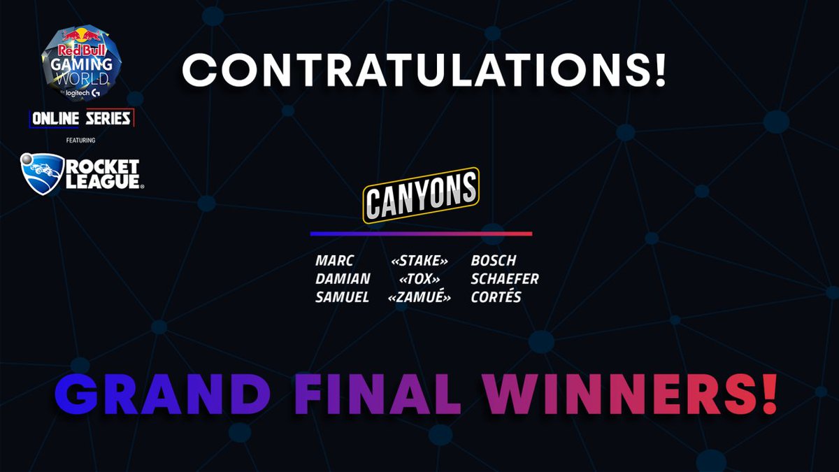 RedBullCH's tweet photo. In the end, there can only be one! @Canyons_RL are our victors at #RedBullGamingWorld! Congrats to you guys and thanks everyone for tuning in.

Our online series continues tomorrow with CS:GO, find out more here: https://t.co/SUKEtgcIob https://t.co/j6V8dXhz5z