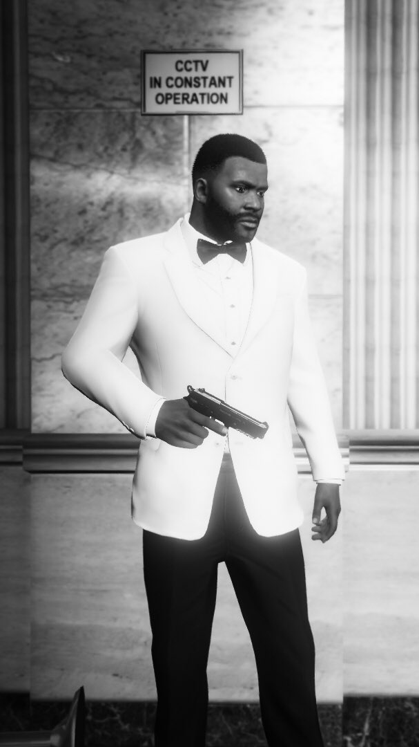 The name’s, Clinton, Franklin Clinton 💎

The last of my Franklin in a Tux set.

#GTA5
#NoirPhotography
#VPinspire