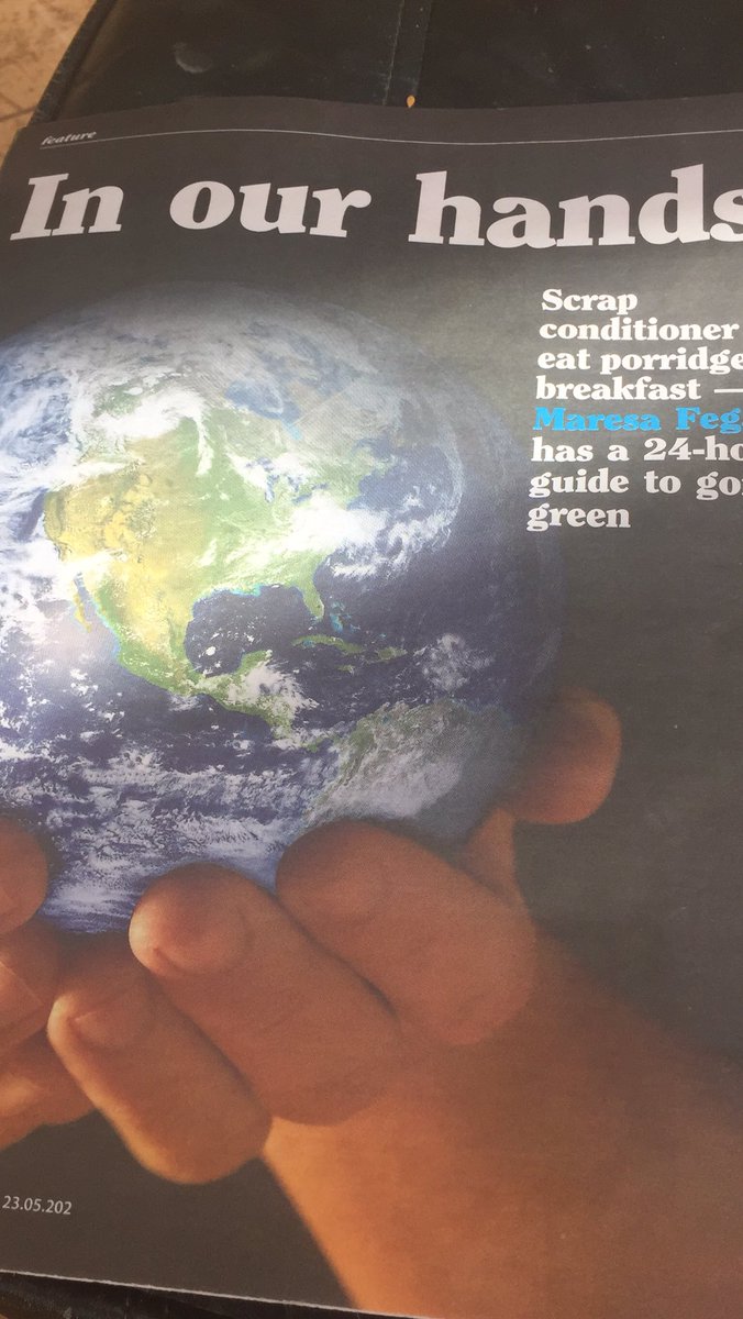 “Instead of using hair conditioner try using a vinegar rinse”, says Elaine Butler in great <a href="/irishexaminer/">Irish Examiner</a> Weekend mag today focusing on going green. Super articles on range of topics. <a href="/dolanohagan/">Dolan O'Hagan</a> <a href="/jozeemac/">Joe McNamee</a>