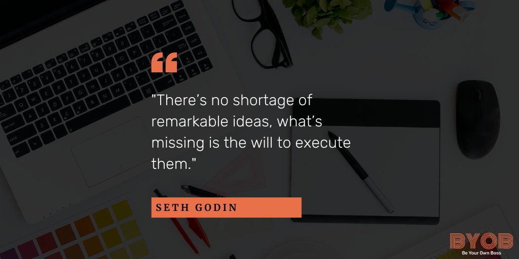 BYOB_Events's tweet photo. "There's no shortage of remarkable ideas; what's missing is the will to execute them."
- Seth Godin

So many people have great #business ideas but many #startups fail because their founders have no idea what they're doing! 🙈

Remember, there's no shame in seeking #businessadvice https://t.co/98Y65vRVCc