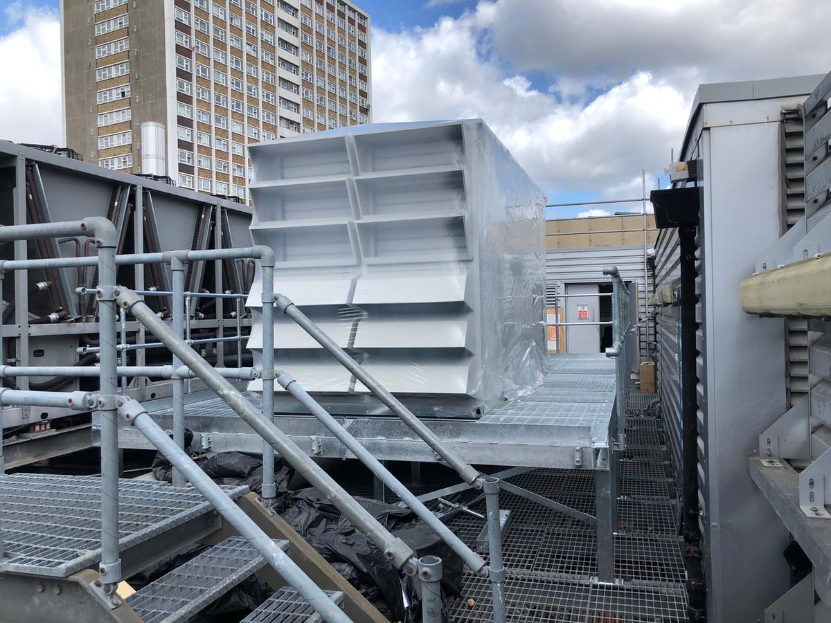 MALA Engineering carrying out the plant crane lift at 260 Goswell Road today. #engineering #london #fitout #construction