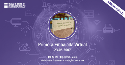 techsolmx's tweet photo. Un día como hoy (23/05/2007): Las Maldivas abrían la primera embajada virtual en el mundo, en Second Life, inaugurada oficialmente en una ceremonia en Ginebra. https://t.co/X03rqGL4wu

#SomosSoluciones #EfeméridesTI #LasMaldivas #EmbajadaVirtual #SecondLife #Tecnologías #TIC #IT https://t.co/BMW7OFoM0C