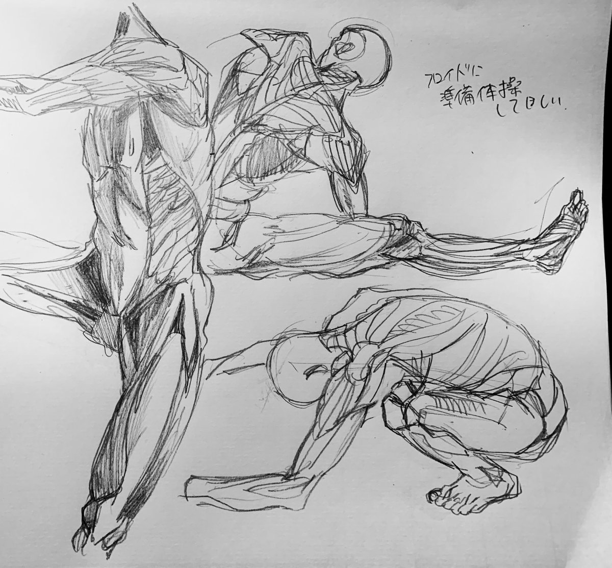 好きなとこだけ描きました 筋肉楽しい☺️ 