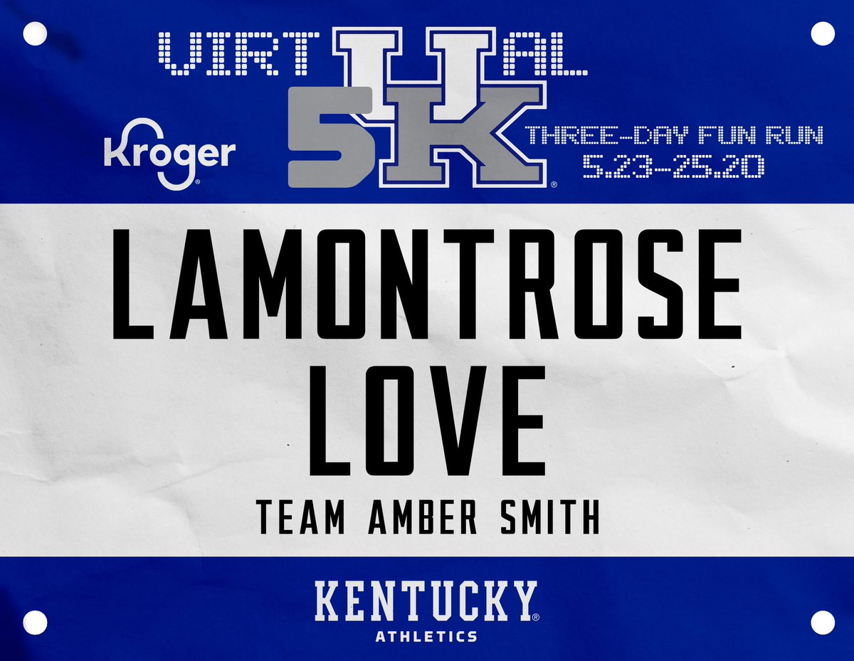 LaMontrose's tweet photo. #TeamSmith we out here getting things done! Let’s get it @CoachA_Smith!!

Making moves holding it down on the development side for @UK_KFund #InvestInBlue

#virtUal5K
#TilTheBattleIsRUN
#WeAreUK
#RunwithLL https://t.co/MLMKFaRTRD