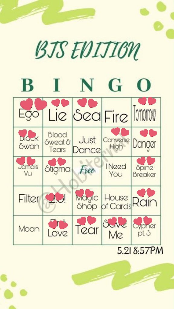  #BangBangtanBingo