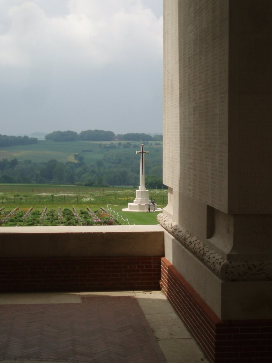 The  @CWGC Memorial at Thiepval is another breathtaker for the students. Again, I do a short intro and let them soak it up. Some will have relatives to find, others will look for men from their villages, their own names, or seek the Royal Sussex panels.