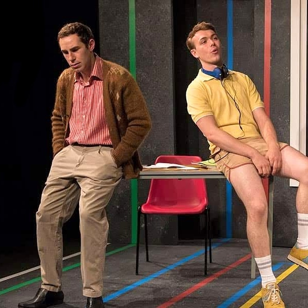 samlawrencenow's tweet photo. Next Lesson @abovethestag about how government legislation #Section28 prohibited the discussion & "promotion" of homosexuality in schools. Directed by the consistently excellent @beckettdirector from an ace script by @ImChrisWoodley #lookatthatcardigan #lookingbacktolookforward https://t.co/hvhreMPcTj