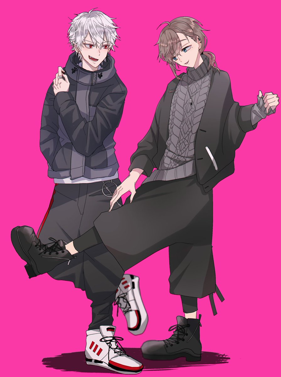 葛葉(にじさんじゲーマーズ) 「サルエル大変よき
#KuzuArt 
#かな絵
#くろのあとりえ 」|りょっかのイラスト