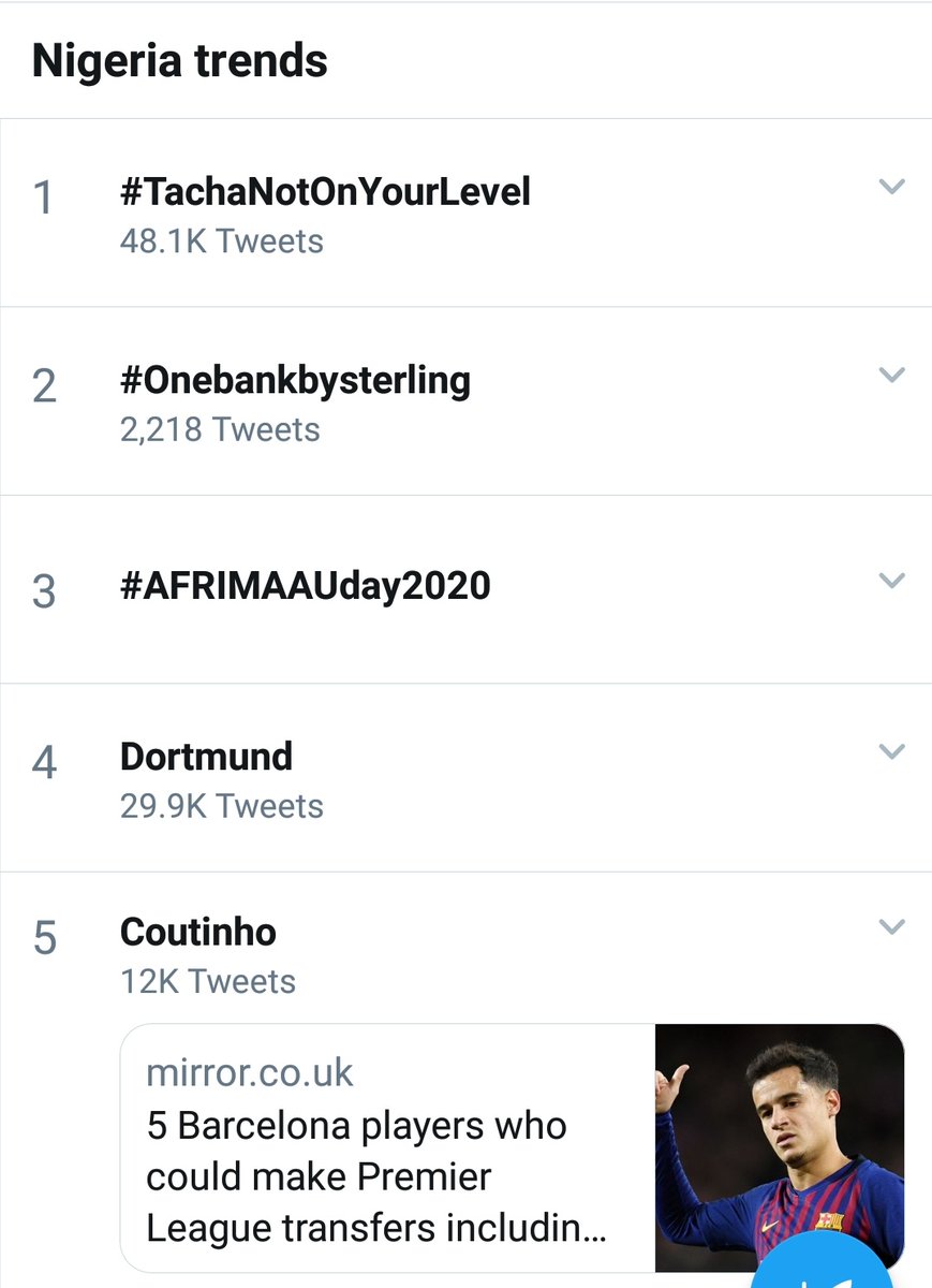 bellahtyrah's tweet photo. I think if T wakes up and checks wen she ain't on the trends, she starts to think if her babies r sick or something, who trends like this everyday, Name any person that does this in the whole world
#TachaNotOnYourLevel https://t.co/uVHKM20rfr