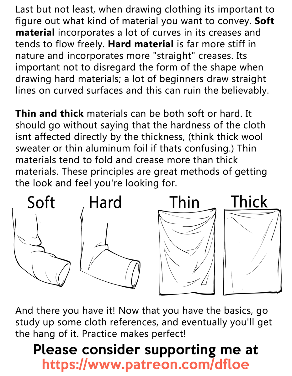 d_floe_'s tweet photo. Here's a little guide on cloth I put together on Patreon a while back. Hopefully this helps you guys grow a better understanding of how clothing works! https://t.co/xCXf0oe5IL