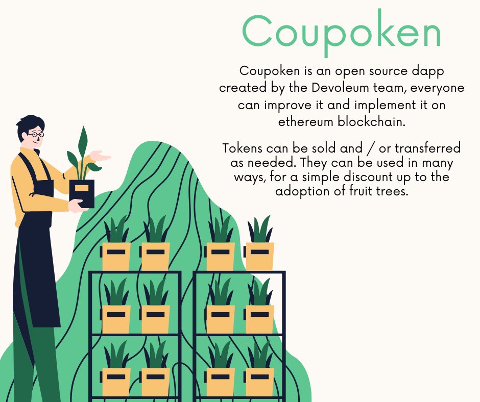 devoleum's tweet photo. @devoleum team developed #Coupoken, an open-source #dapp, everyone can improve it and implement it on #ethereum #blockchain. Special thanks to @haatkinson for her react hooks drizzle template. 🙌 https://t.co/sYxq4JBOK0