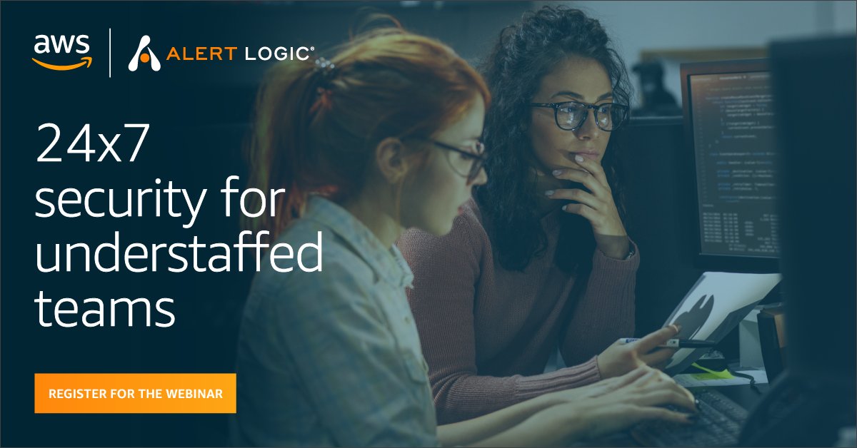 alertlogic's tweet image. Be sure to tune in to the upcoming @AWS webinar - How Managed Detection and Response Enables a Startup’s Growth - featuring our own Principal Security Architect, Dan Pitman. Register today! okt.to/PaUB7i #MDR #ManagedDetectionandResponse #cybersecurity